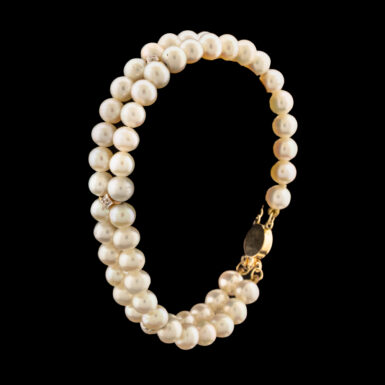 Pre-Owned Fresh Water Pearl & Diamond Bracelet