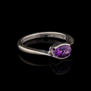 Pre-Owned Amethyst Ring in 14K White Gold