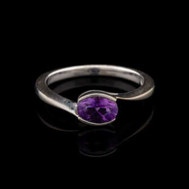 Pre-Owned Amethyst Ring in 14K White Gold