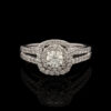 Pre-Owned 1.46 Carat tw White Gold Diamond Halo Ring