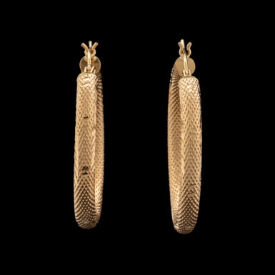 Pre-Owned DC Hoop Earrings in 14K