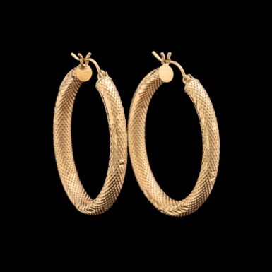 Pre-Owned DC Hoop Earrings in 14K