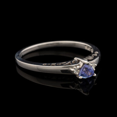 Pre-Owned Tanzanite & Diamond Ring in 14K White Gold