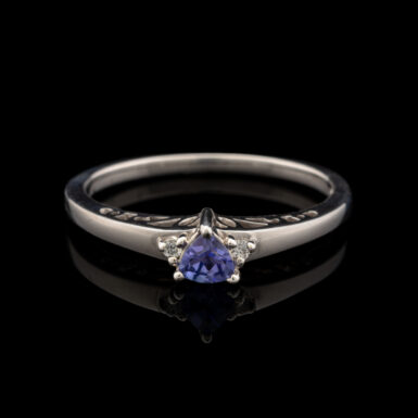 Pre-Owned Tanzanite & Diamond Ring in 14K White Gold