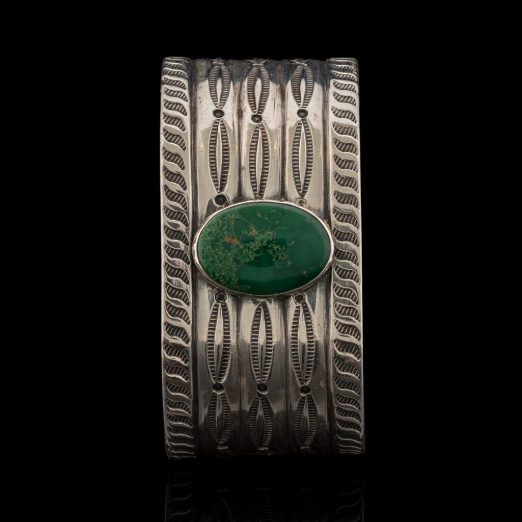 Vintage Navajo Sterling Turquoise Cuff Bracelet