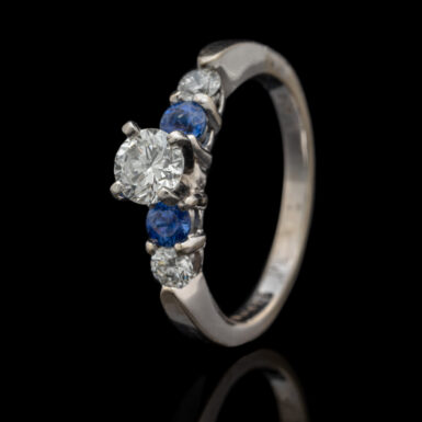 Pre-Owned Diamond & Sapphire Ring