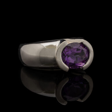 Pre-Owned Amethyst Ring in 14K White Gold