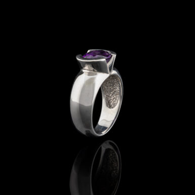 Pre-Owned Amethyst Ring in 14K White Gold