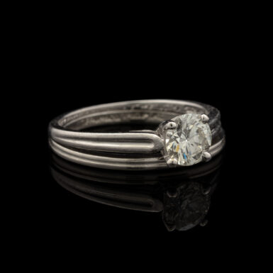Vintage 1942 Tiffany Platinum Diamond Wedding Set With Orginal Box