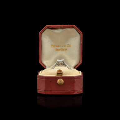 Vintage 1942 Tiffany Platinum Diamond Wedding Set With Orginal Box