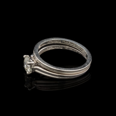 Vintage 1942 Tiffany Platinum Diamond Wedding Set With Orginal Box