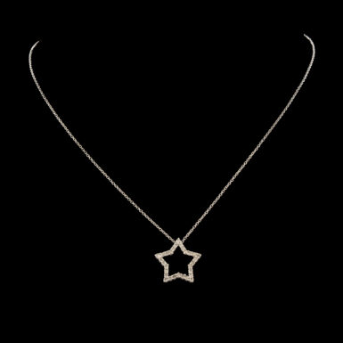Pre-Owned Diamond Star Pendant in 14K White Gold