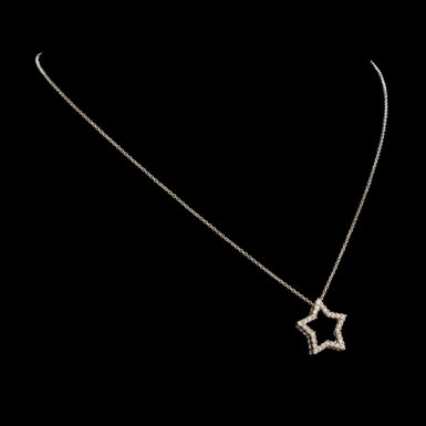 Pre-Owned Diamond Star Pendant in 14K White Gold
