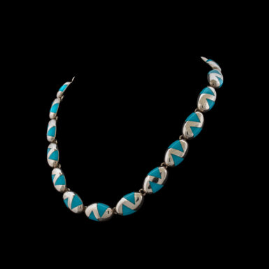 Vintage Fortino Mota Sterling & Enamel Necklace