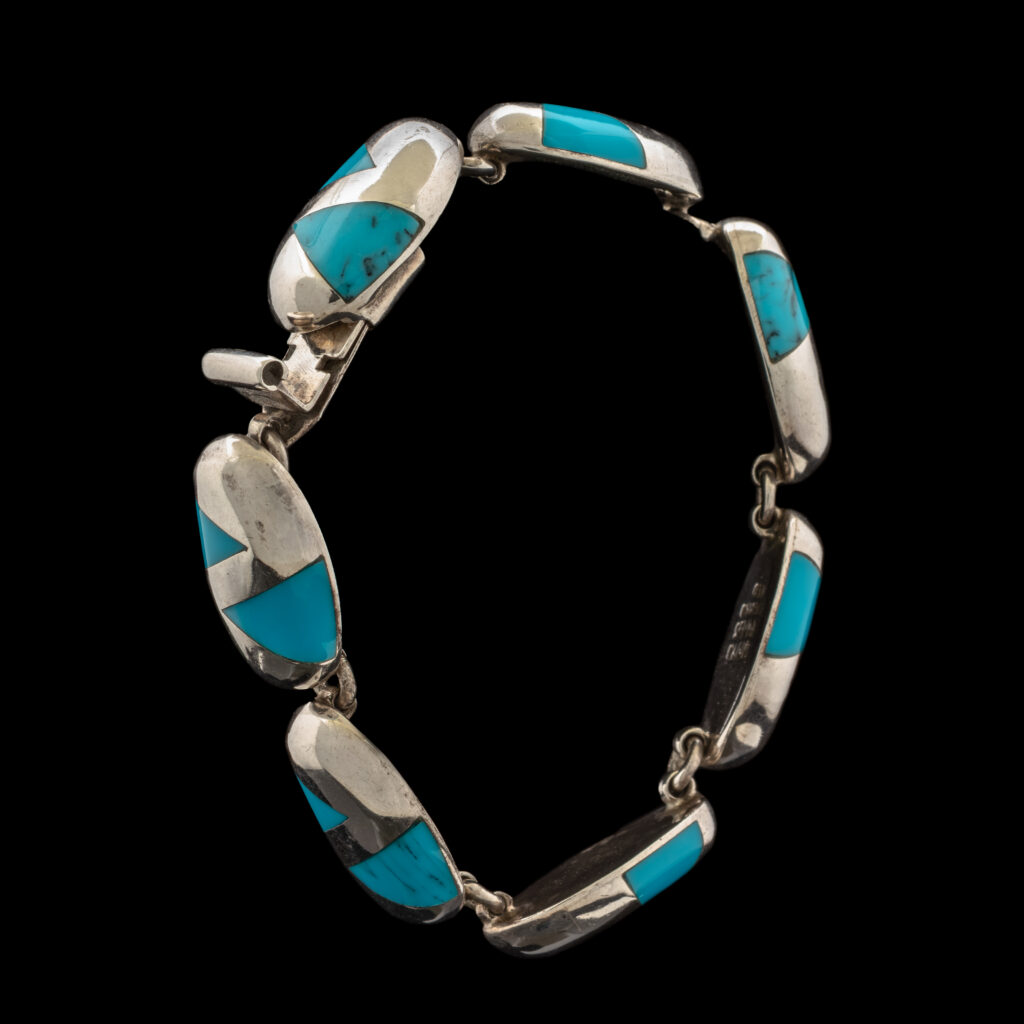 Fortino Mota Vintage Sterling & Enamel Bracelet