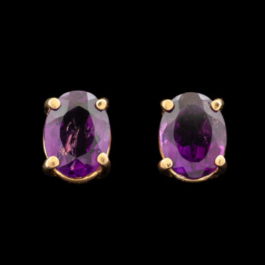 Pre-Owned Amethyst Earrings in 14K