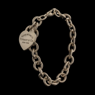 Tiffany & Co. Pre-Owned Sterling Heart Link Bracelet