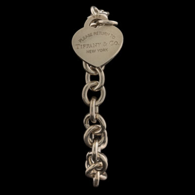 Pre-Owned Sterling Tiffany Heart Link Bracelet