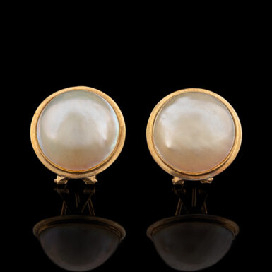 Pre-Owned 14K Mabe Pearl Earrings