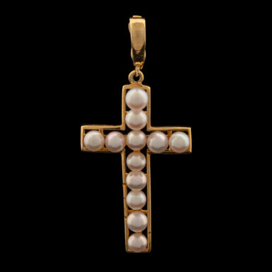 Pre-Owned 14K Ayoka Pearl Cross Pendant