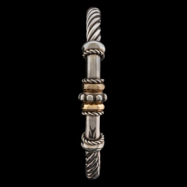 Pre-Owned Sterling & Gold Italian Rope Bracelet