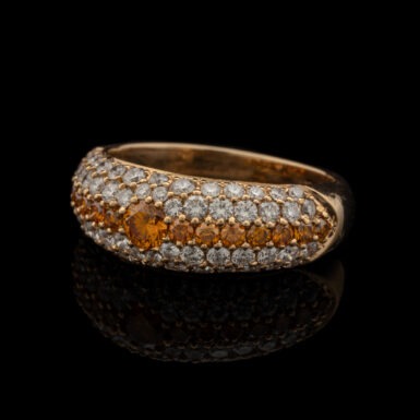 Pre-Owned White Diamond & Gold Diamond Ring