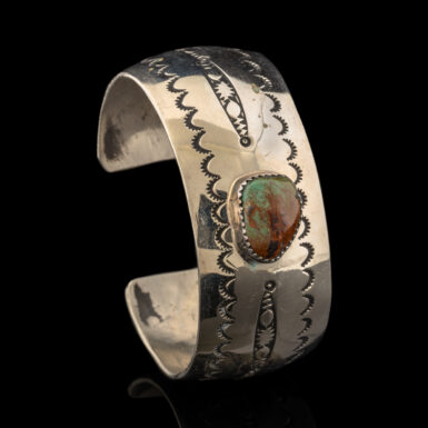 Robert Little Pre-Owned Navajo Sterling Cuff Bracelet
