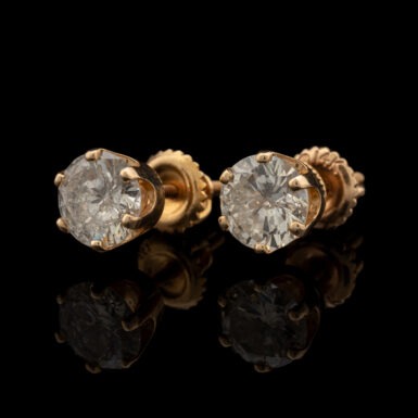 Pre-Owned 2 Carat tw Diamond Stud Earrings in 14K
