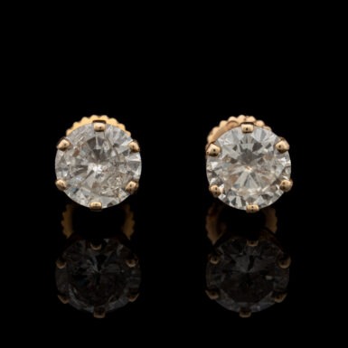 Pre-Owned 2 Carat tw Diamond Stud Earrings in 14K
