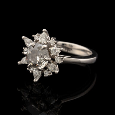 Pre-Owned 1.34 Carat tw Salt & Pepper Diamond Ring in Platinum