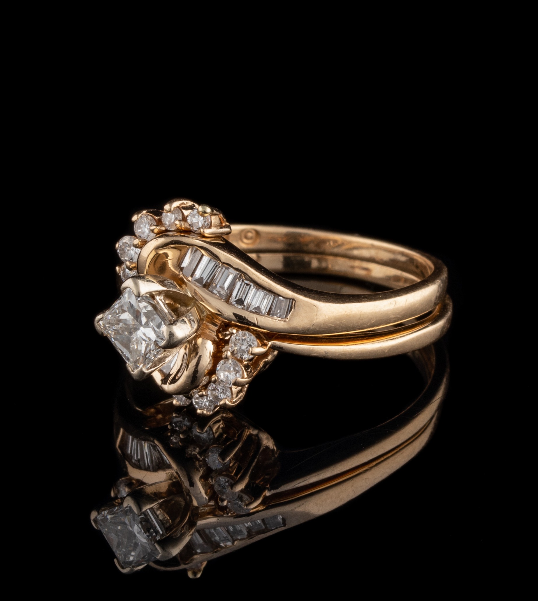 Pre-Owned 14K Diamond Wedding Set - Image 2