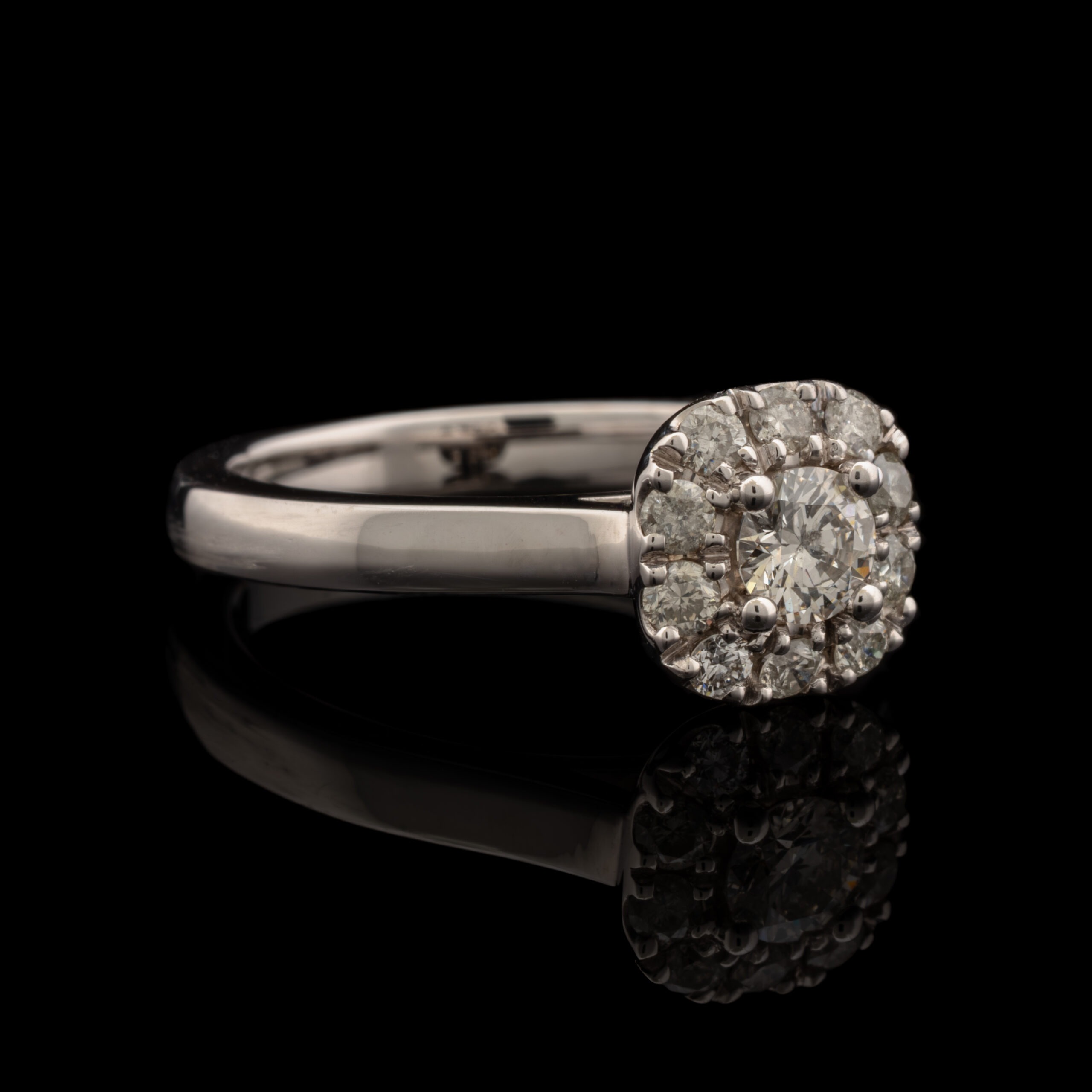Pre-Owned Diamond Halo Ring in 14K White Gold