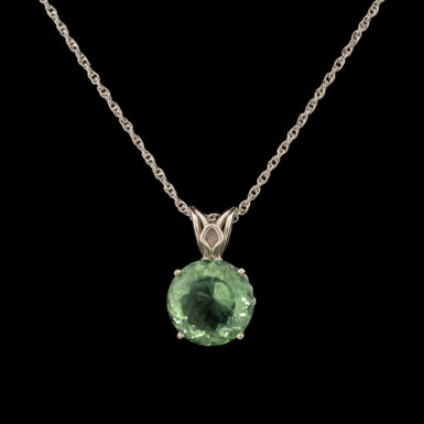 New Green Fluorite Necklace in Sterling Silver