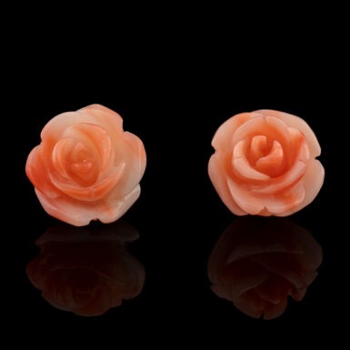Pre-Owned Carved Coral Earrings