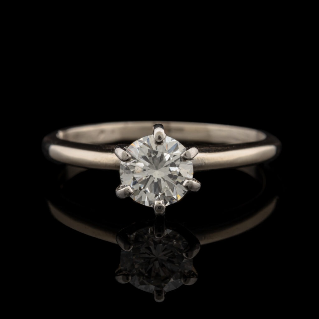 Pre-Owned .75 Carat tw Diamond Solitaire Ring in 14K White Gold