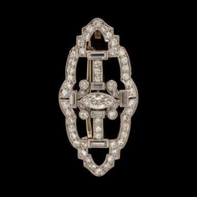 Vintage 1.20 Carat tw Diamond Pin/Pendant in Platinum