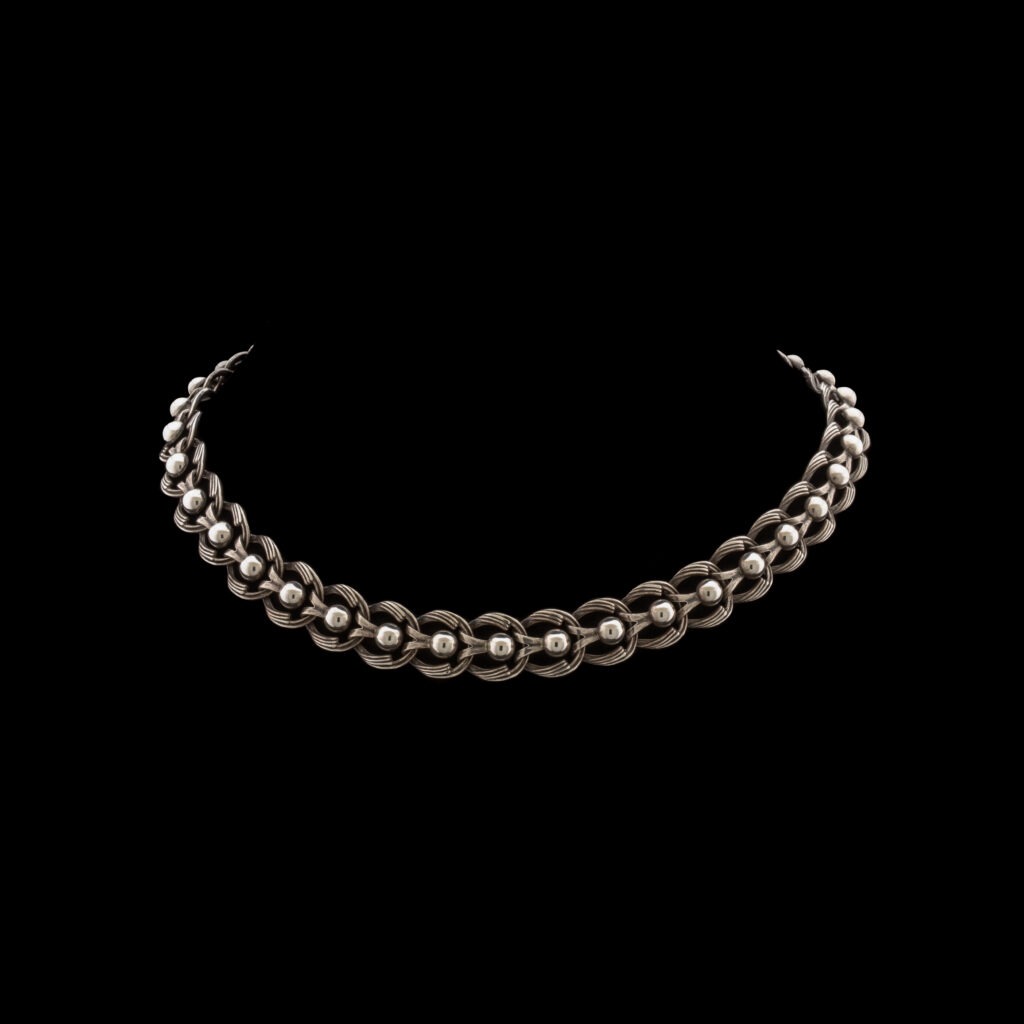 Vintage Danecraft Berry & Loop Necklace in Sterling