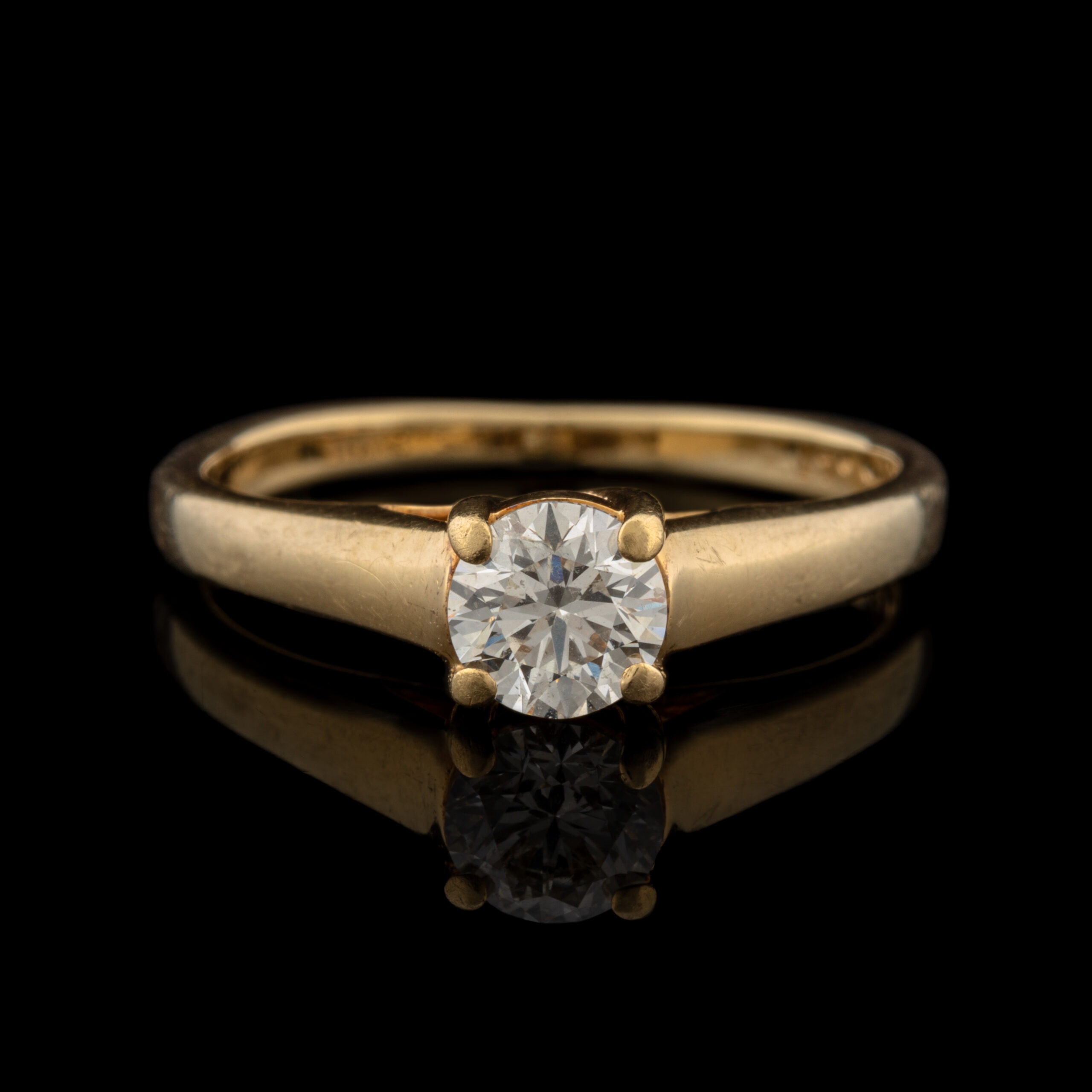 Pre-Owned .47 Carat tw Diamond Solitaire Ring in 18K