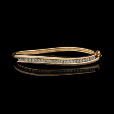 Pre-Owned 1.10 Carat tw Diamond By-Pass Bracelet in 14K