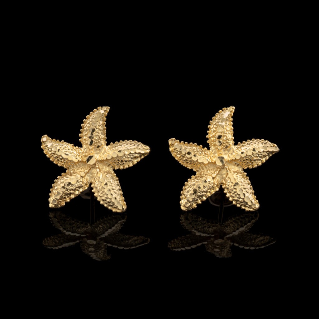 Pre-Owned Starfish Post Earrings in 14K
