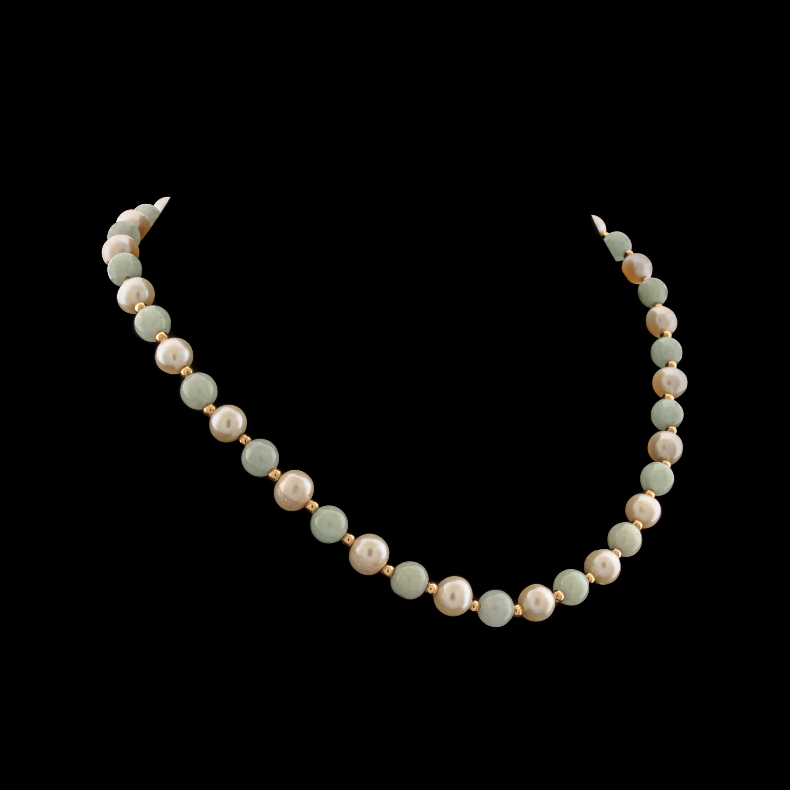 Pre-Owned Pearl & Idocrase Necklace in 14K