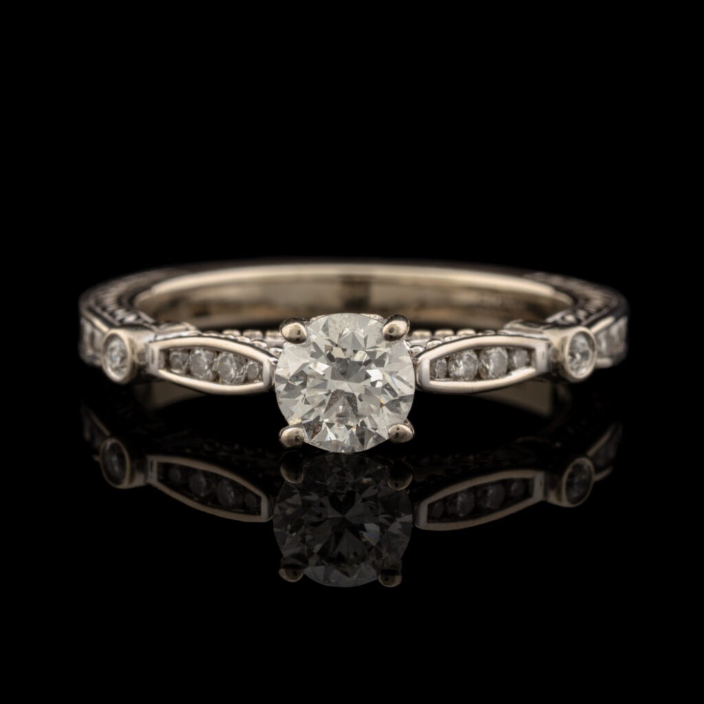 Pre-Owned 1.23 Carat tw Diamond Engagement Ring in 14K White Gold