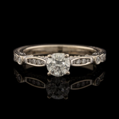 Pre-Owned 1.23 Carat tw Diamond Engagement Ring in 14K White Gold