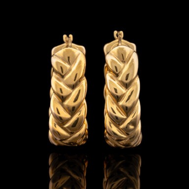 Pre-Owned Shrimp Post Earrings in 14K