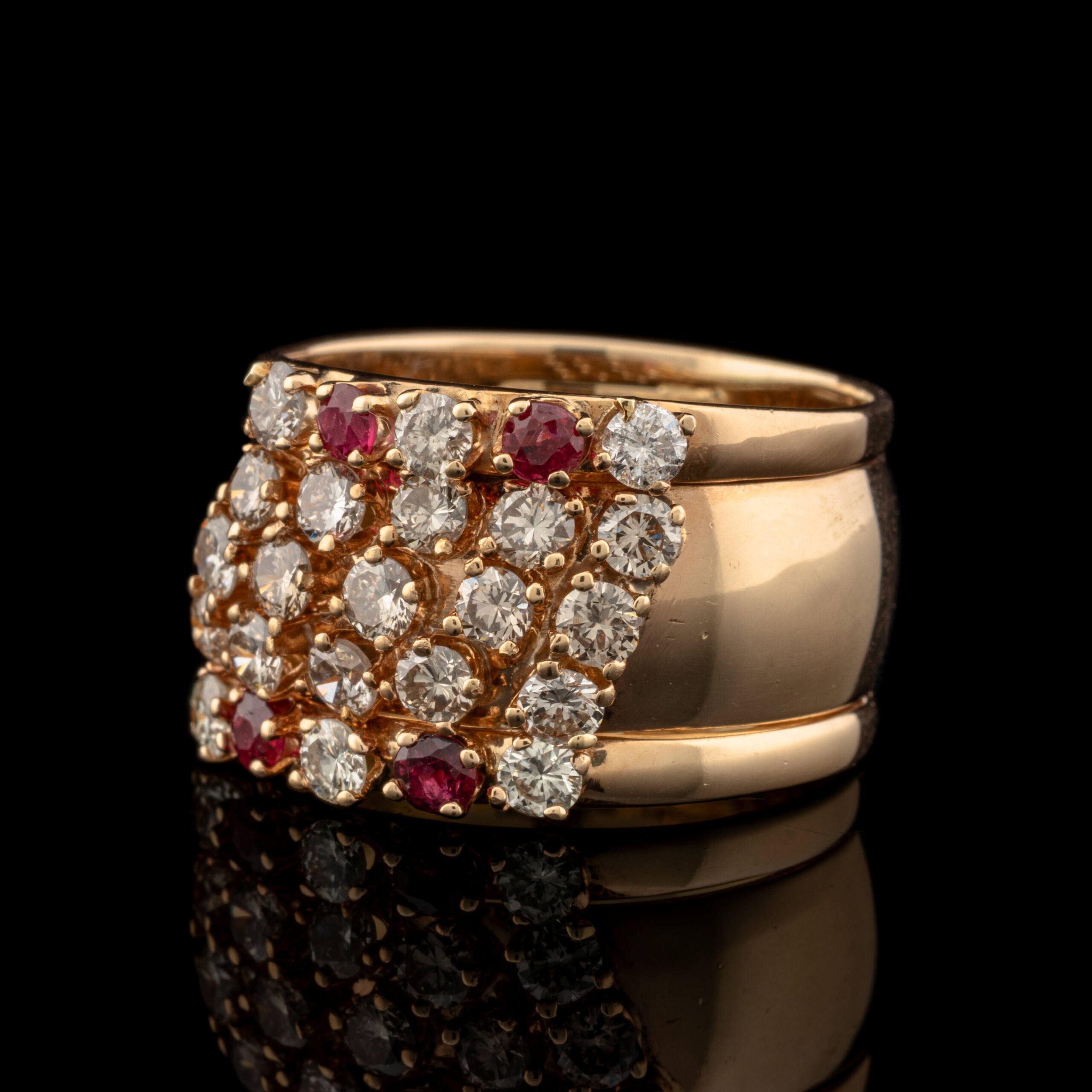 Pre-Owned Diamond & Ruby Band in 14K