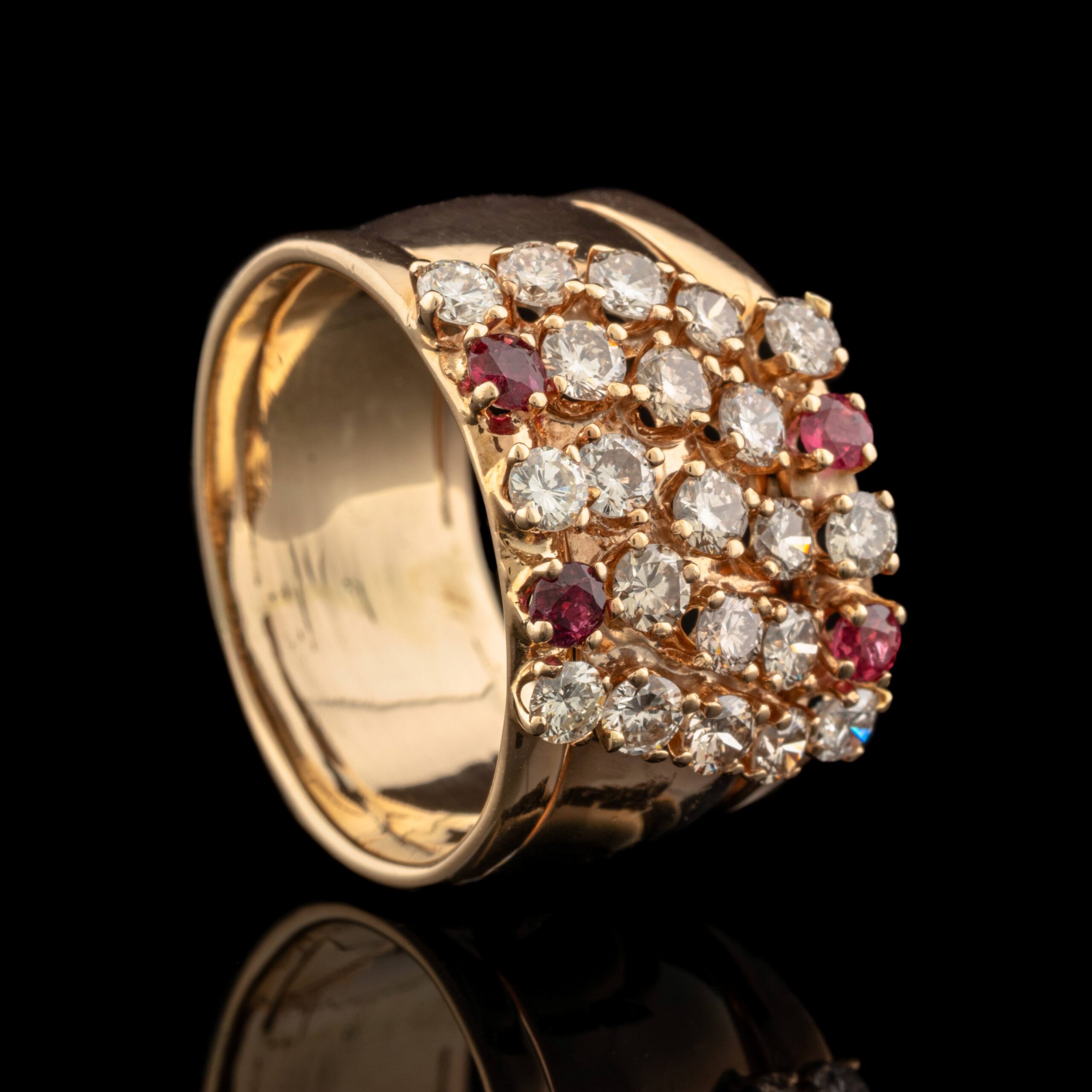 Pre-Owned Diamond & Ruby Band in 14K