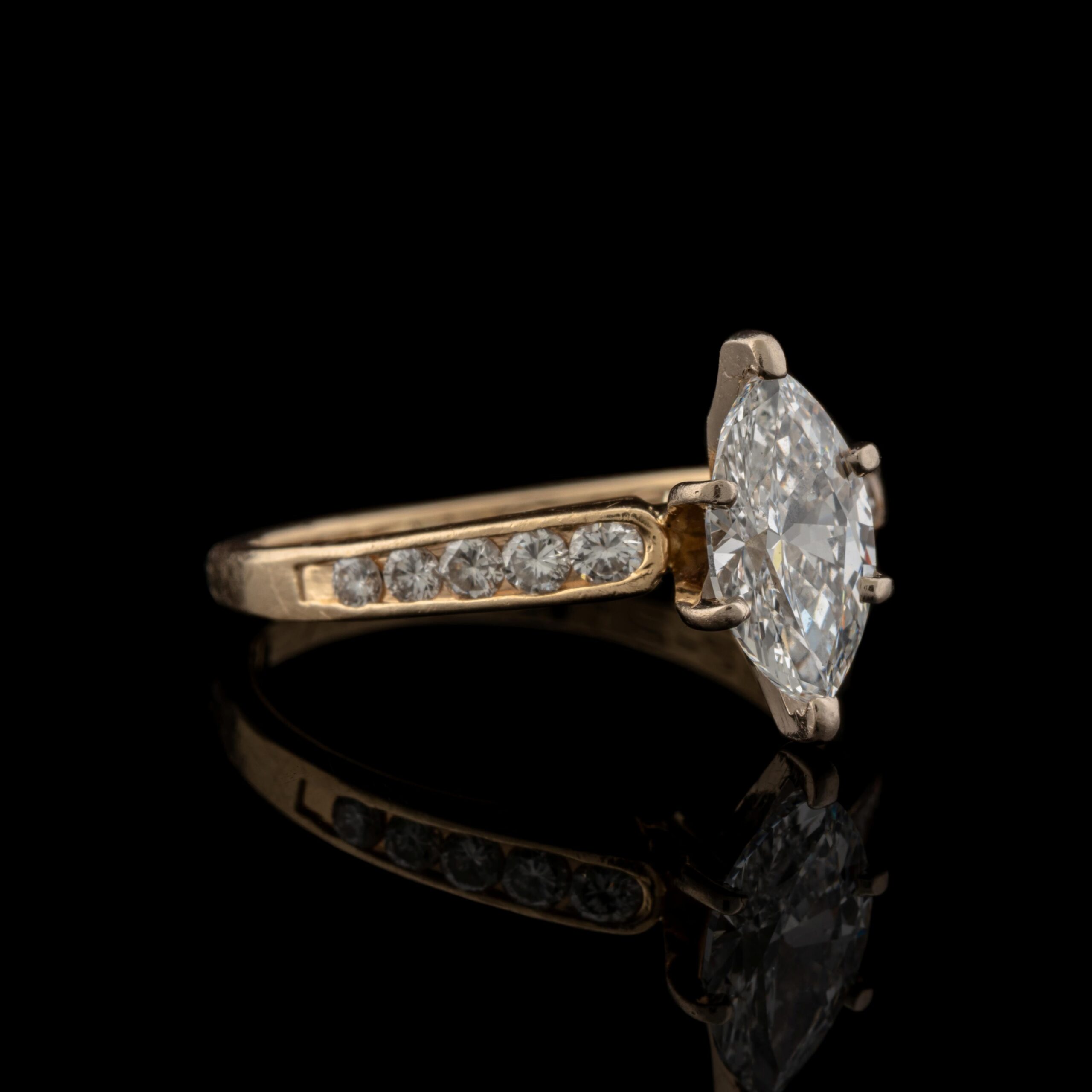 Pre-Owned Marquise Diamond Ring in 14K