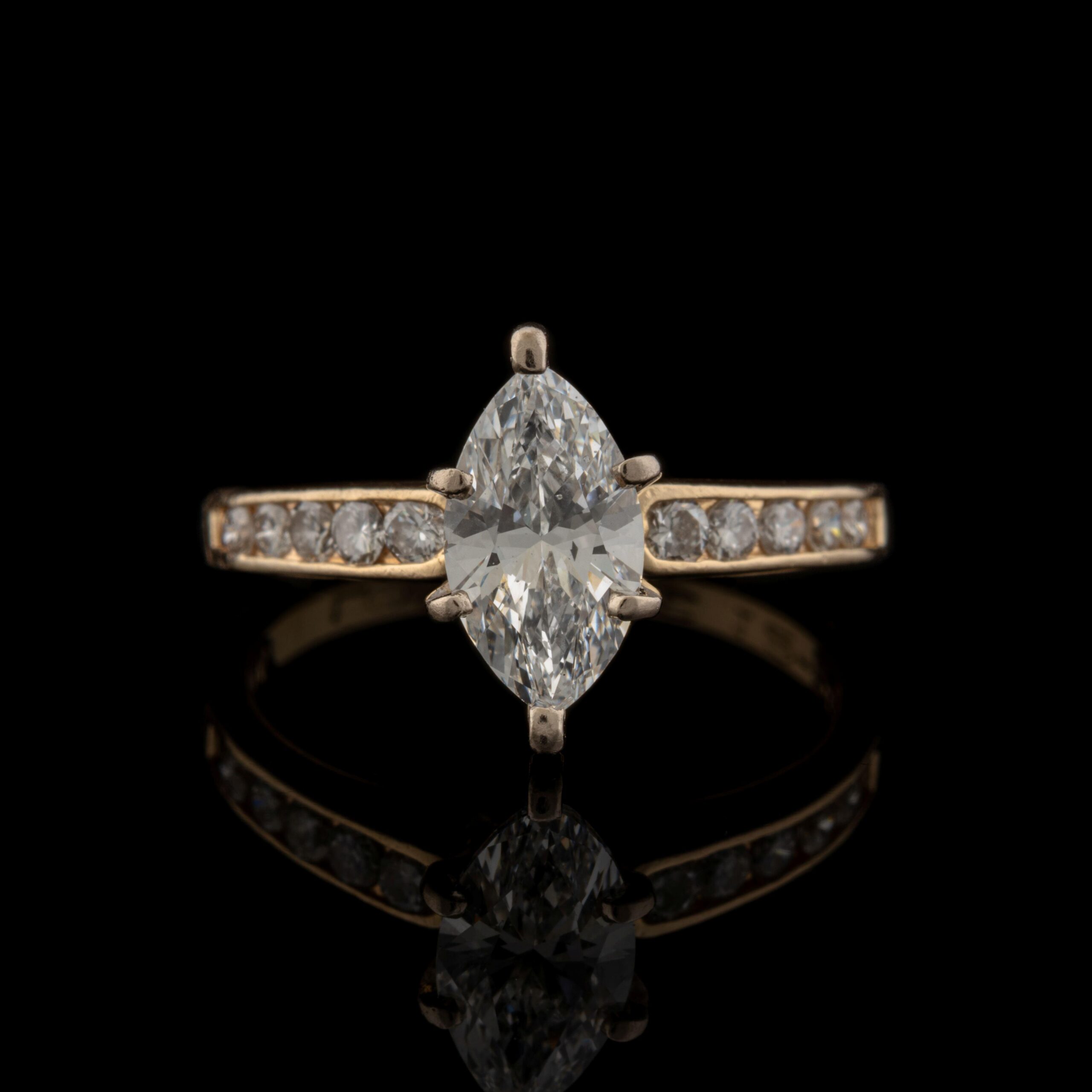 Pre-Owned Marquise Diamond Ring in 14K