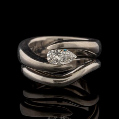 Pre-Owned .52 Carat Diamond Wedding Set in Titanium