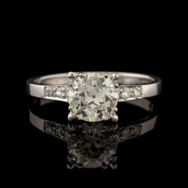 Pre-Owned 1.40 Carat tw Diamond Ring in Platinum & 14K White Gold
